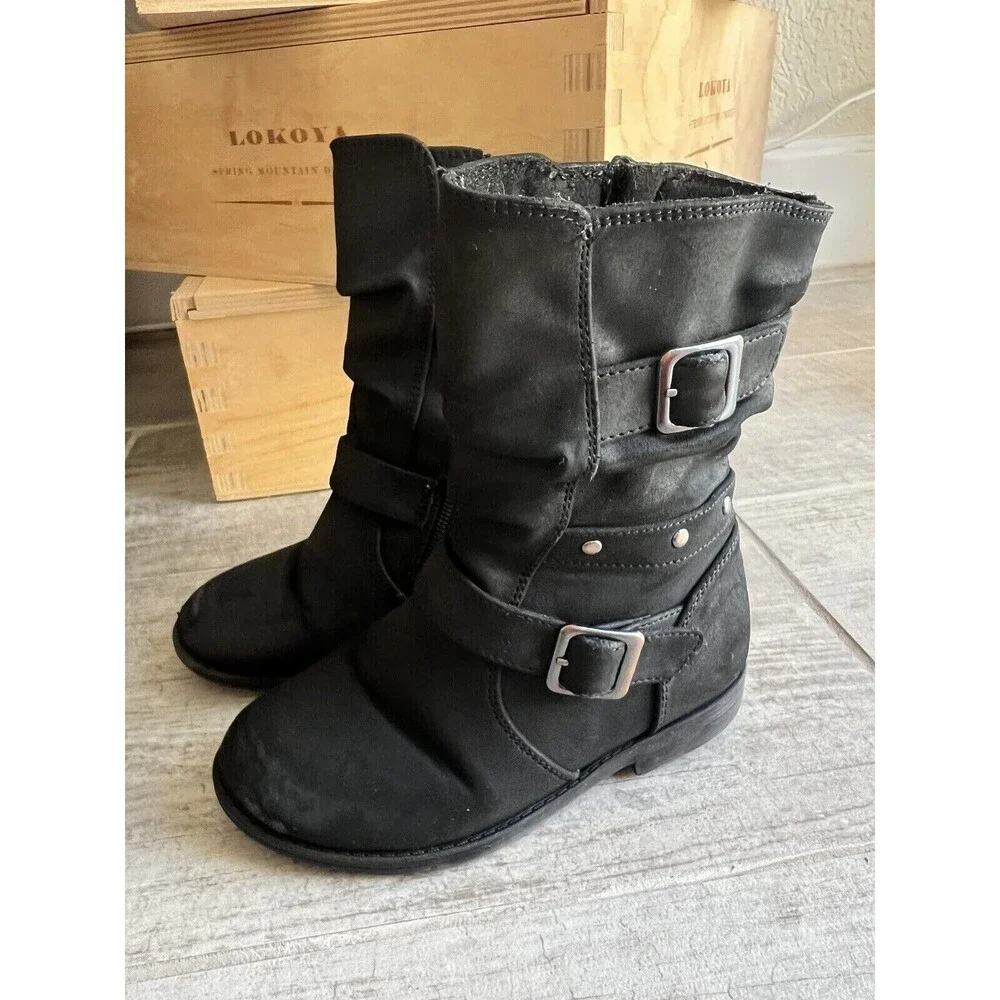RACHEL SHOES Little Girls Vegan Suede 16956 Brooklyn Riding Boots Zip Up 11 11c